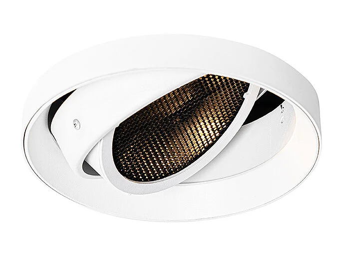 Spot encastré moderne blanc GU10 AR111 rond sans enjoliveur - Oneon Honey