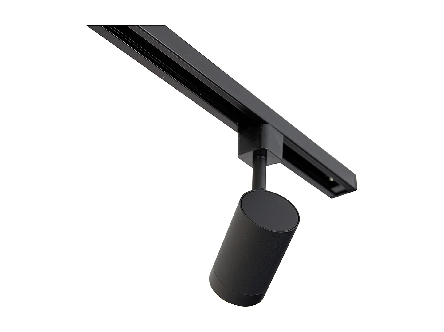 Système d'éclairage sur rail monophasé intelligent avec 4 spots WiFi GU10 noirs - Iconic Jeana