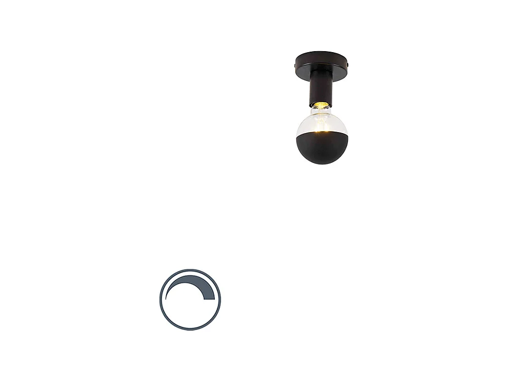 Plafonnier design noir avec miroir supérieur G95 noir - Facil
