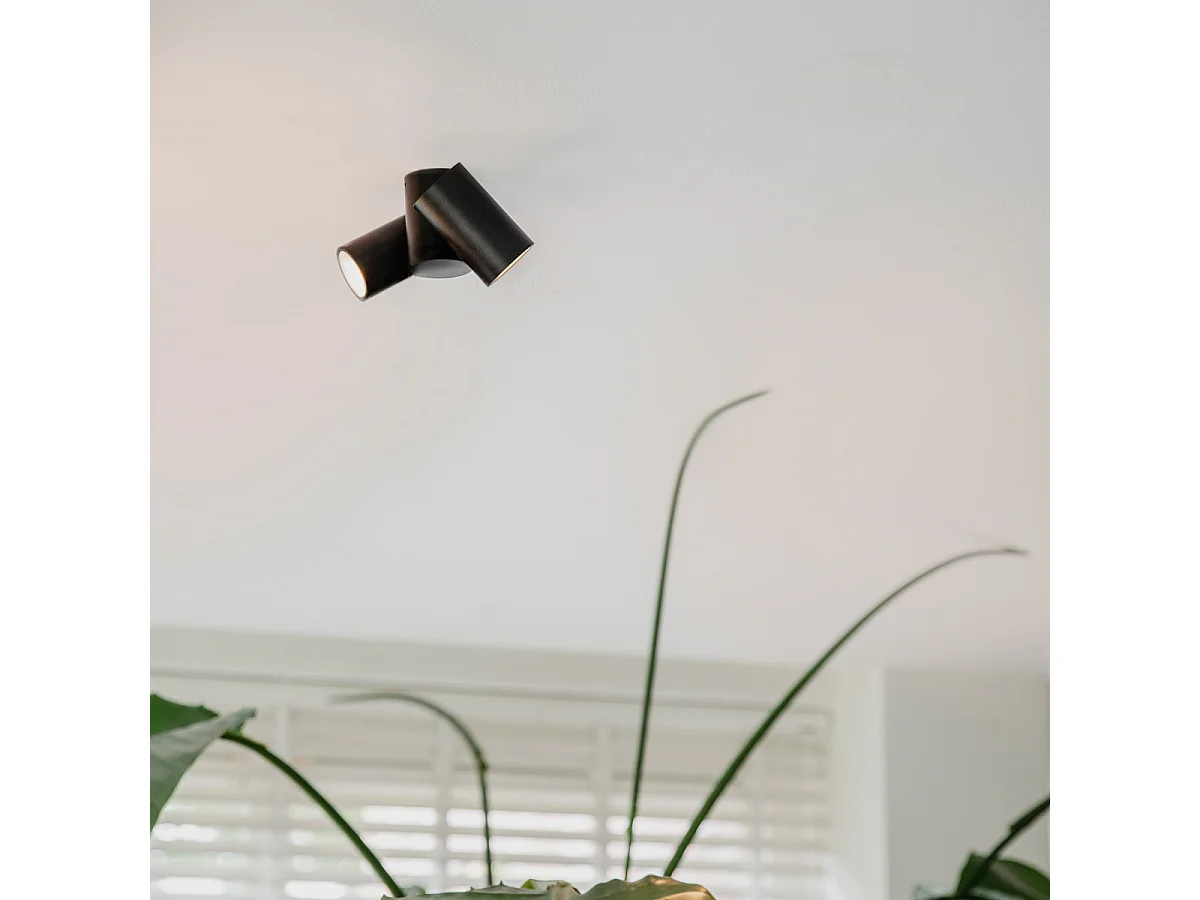 Spot design noir 2 lumières orientable - Michael