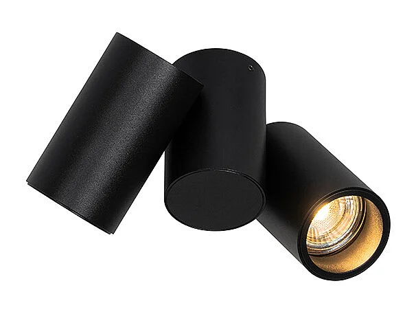 Spot design noir 2 lumières orientable - Michael