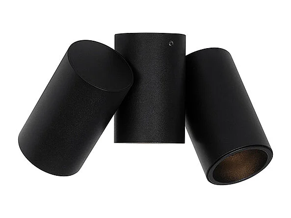Spot design noir 2 lumières orientable - Michael