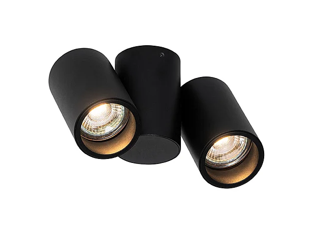 Spot design noir 2 lumières orientable - Michael