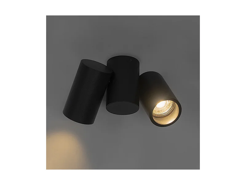 Spot design noir 2 lumières orientable - Michael