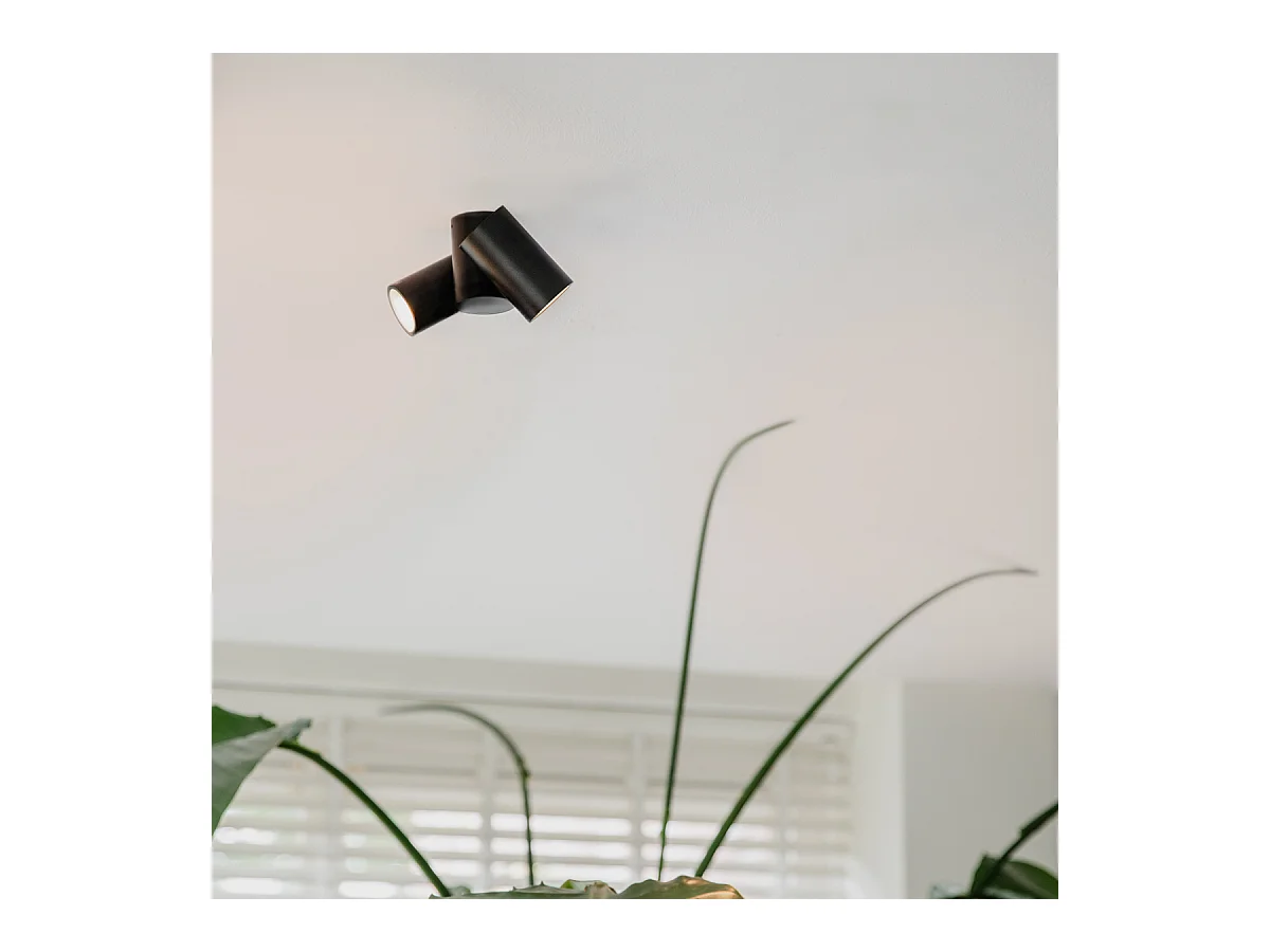 Spot design noir 2 lumières orientable - Michael