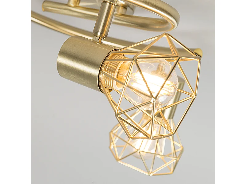 Spot art déco en laiton rotatif et inclinable - Mosh 3