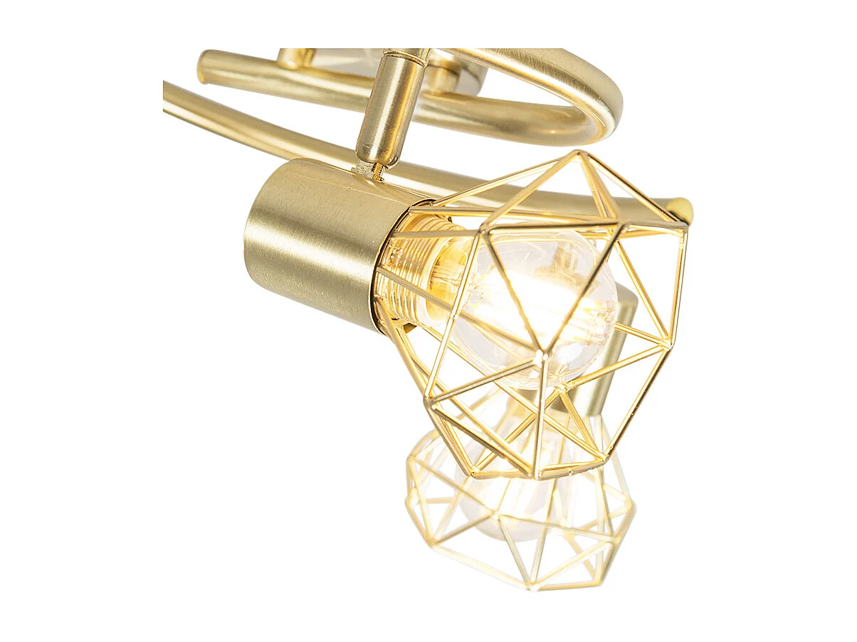 Spot art déco en laiton rotatif et inclinable - Mosh 3