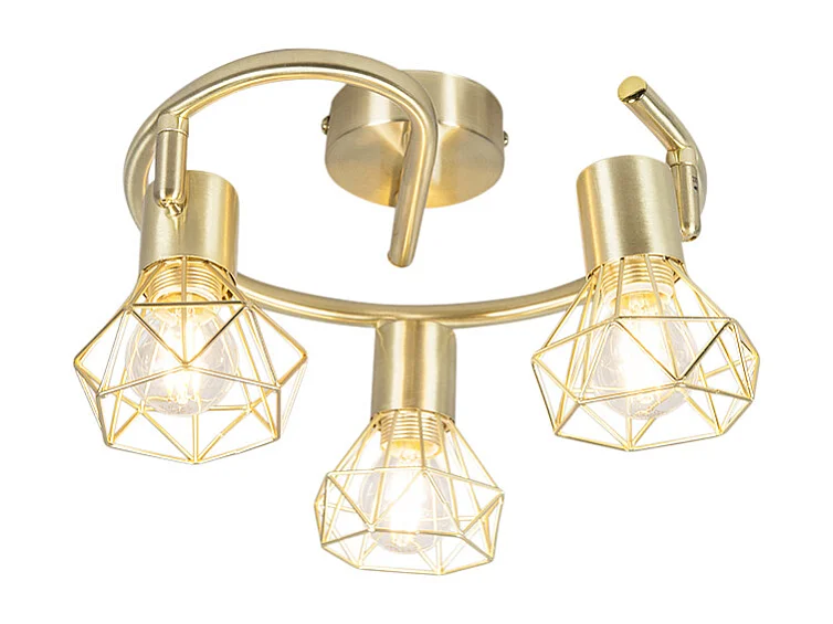 Spot art déco en laiton rotatif et inclinable - Mosh 3