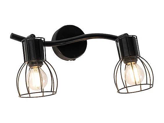 Plafonnier moderne noir à 2 lumières réglable - Botu