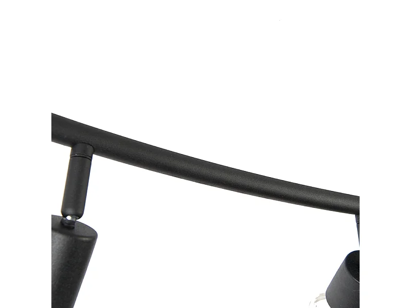 Spot encastré moderne incurvé noir 4 lumières - Jeany