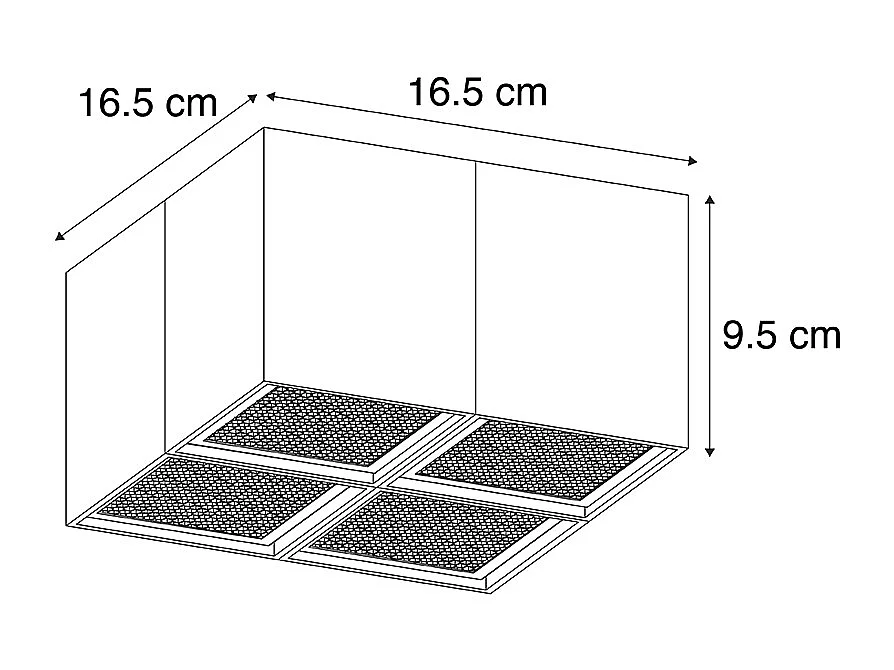 Spot design noir 4 lumières - Qubo Honey