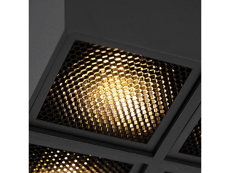 Spot design noir 4 lumières - Qubo Honey