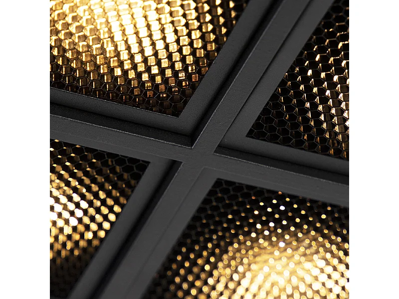 Spot design noir 4 lumières - Qubo Honey