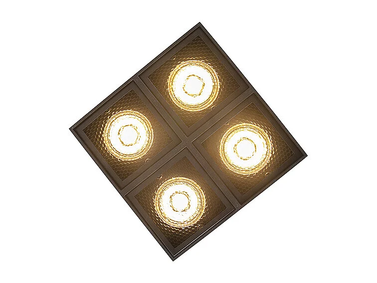 Spot design noir 4 lumières - Qubo Honey