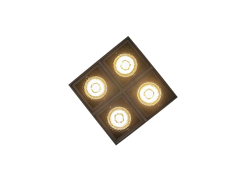 Spot design noir 4 lumières - Qubo Honey