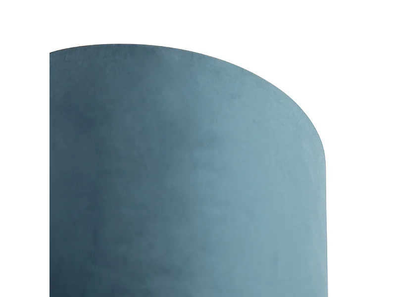 Plafonnier avec abat-jour en velours bleu et or 20 cm - Combi noir