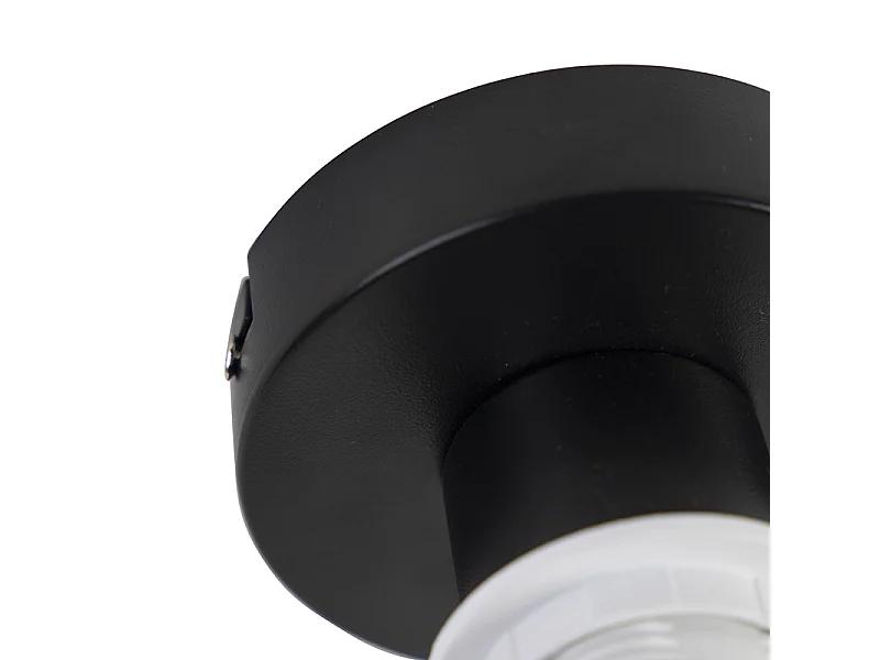 Plafonnier avec abat-jour en velours bleu et or 20 cm - Combi noir