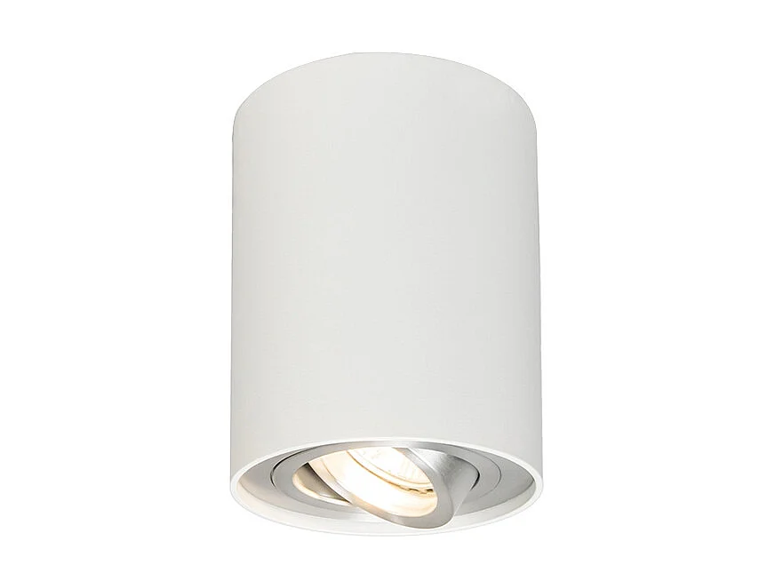 Lot de 4 spots pivotants et inclinables blancs - RONDOO 1 UP