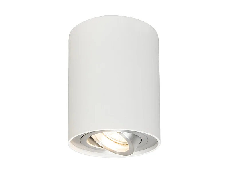 Lot de 4 spots pivotants et inclinables blancs - RONDOO 1 UP