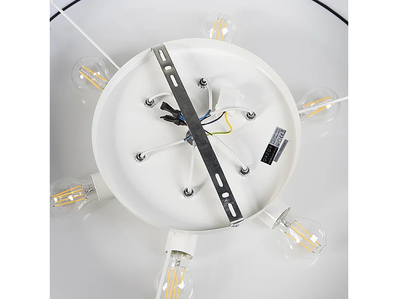 Plafonnier Country noir 70 cm - Drum