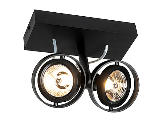 Spot moderne noir 2 lumières - Master 70