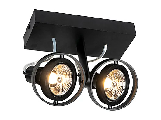 Spot moderne noir 2 lumières - Master 70