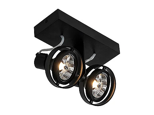 Spot moderne noir 2 lumières - Master 70
