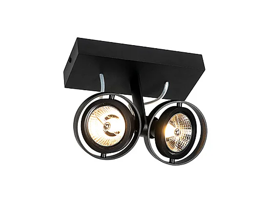 Spot moderne noir 2 lumières - Master 70