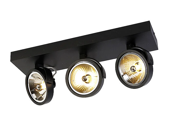 Spot industriel noir orientable 3 lumières - Go
