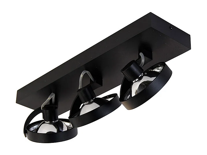 Spot industriel noir orientable 3 lumières - Go