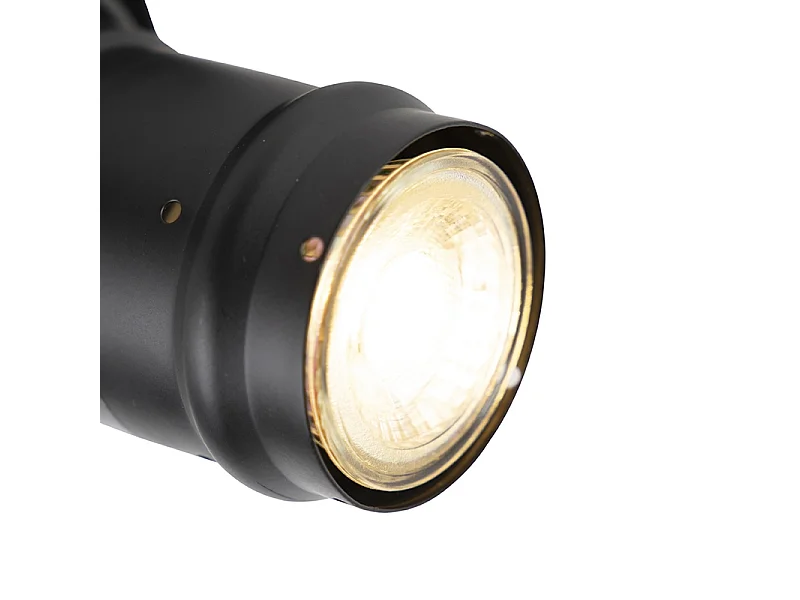 Spot industriel noir orientable et inclinable sans abat-jour - Movie