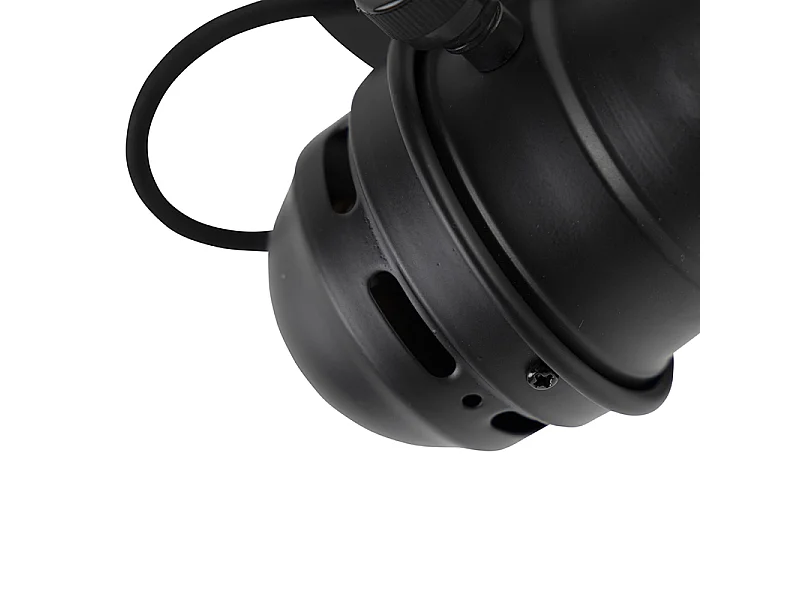 Spot industriel noir orientable et inclinable sans abat-jour - Movie