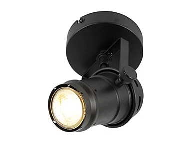 Spot industriel noir orientable et inclinable sans abat-jour - Movie