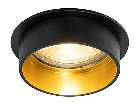 Spot encastré moderne noir avec intérieur doré - Insta
