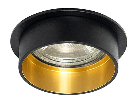 Spot encastré moderne noir avec intérieur doré - Insta