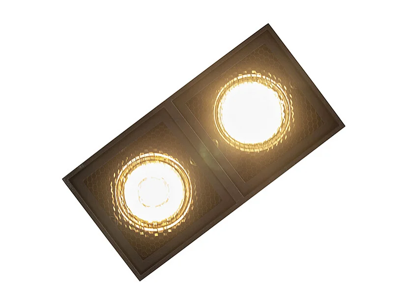 Spot design noir 2 lumières - Qubo Honey