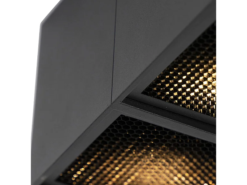 Spot design noir 2 lumières - Qubo Honey