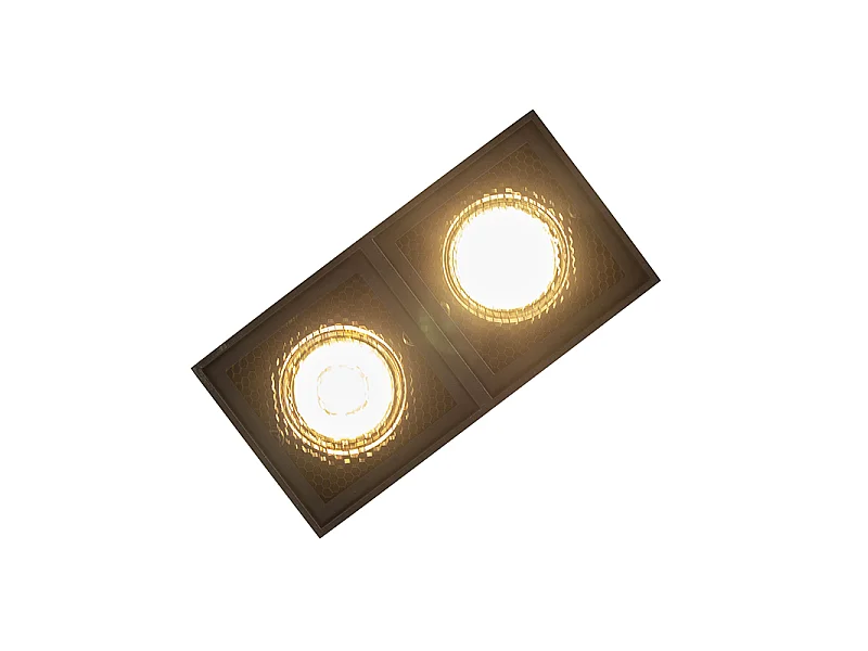 Spot design noir 2 lumières - Qubo Honey