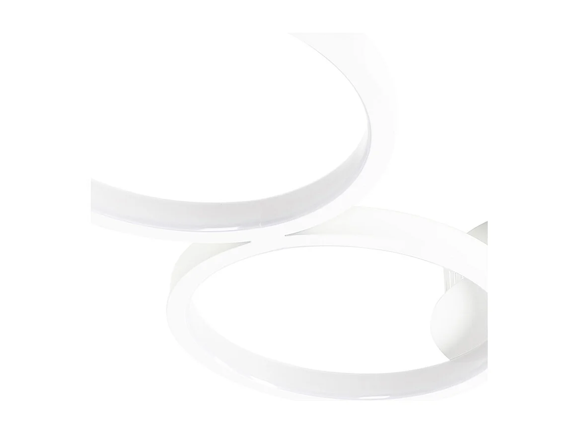 Plafonnier design blanc avec LED intégrée 3 niveaux de luminosité 3 lumières - Pande