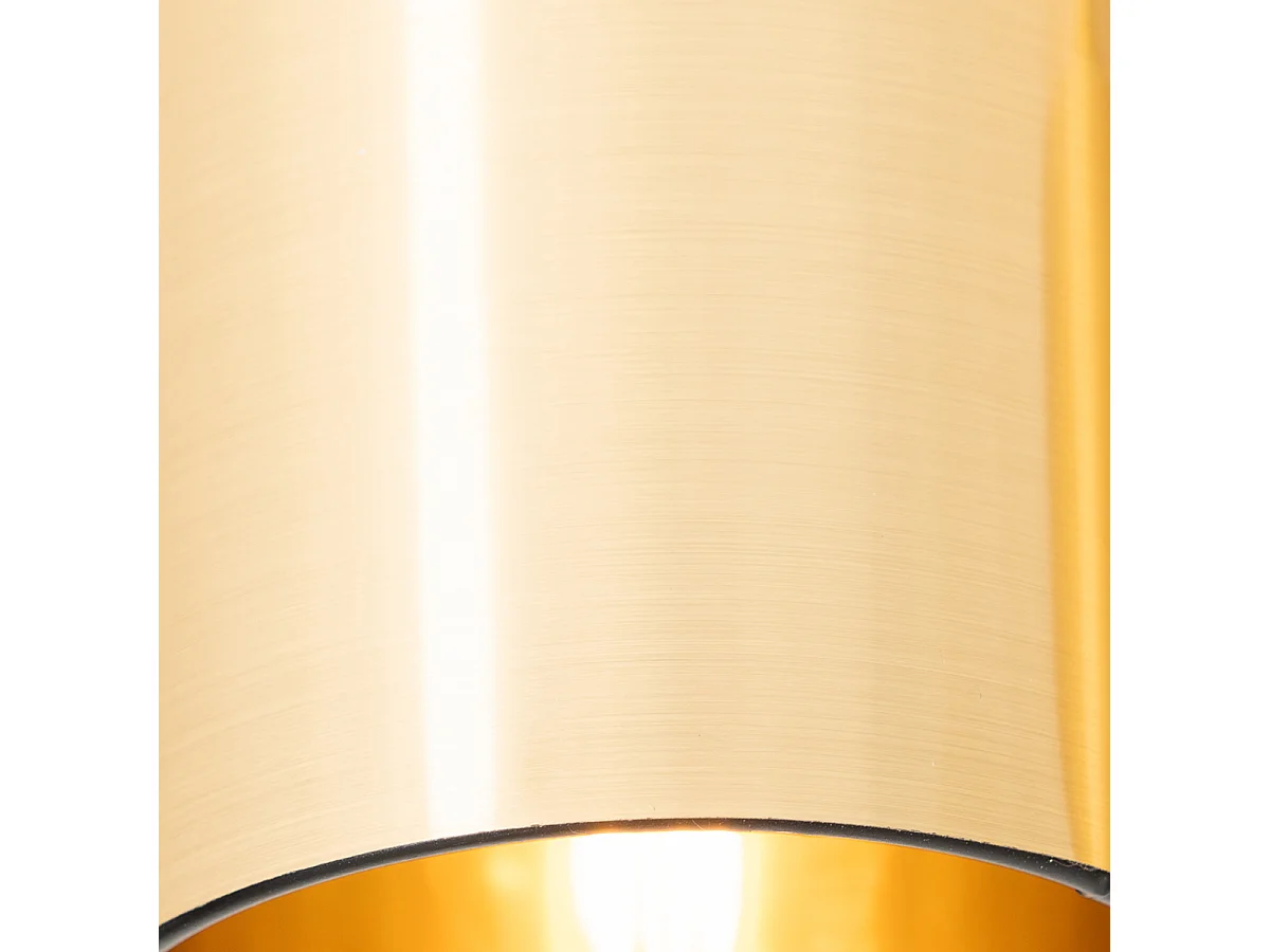 Plafonnier moderne noir avec or 6 lumières - Lofty