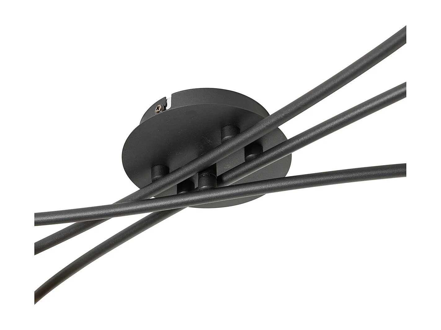 Plafonnier moderne noir avec or 6 lumières - Lofty