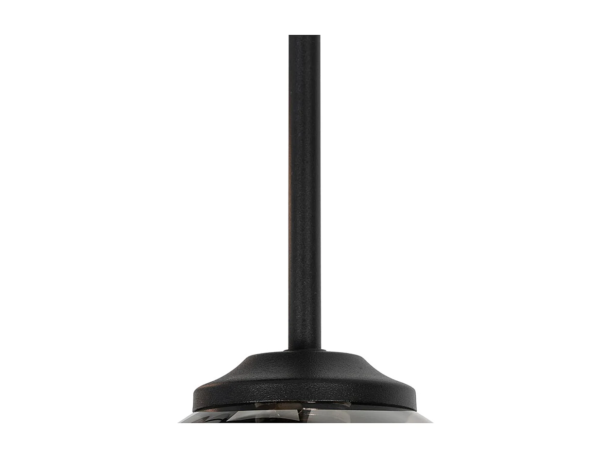 Plafonnier moderne noir 9 lumières avec verre fumé - Athènes