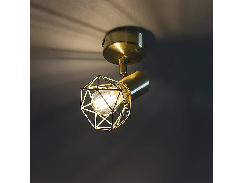 Pivotant et inclinable en laiton spot art déco - Mosh 1