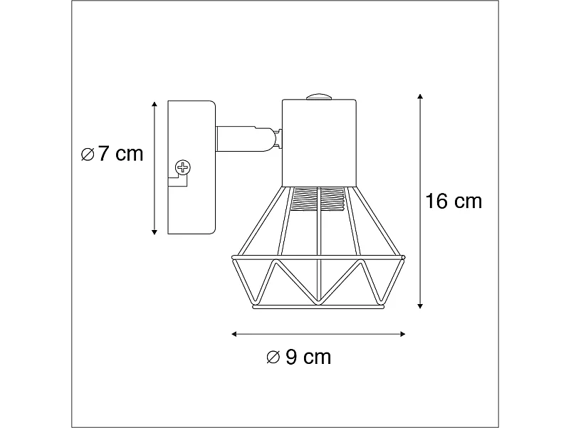 Spot Art Déco en laiton inclinable et orientable - Mosh