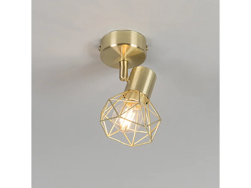 Spot Art Déco en laiton inclinable et orientable - Mosh