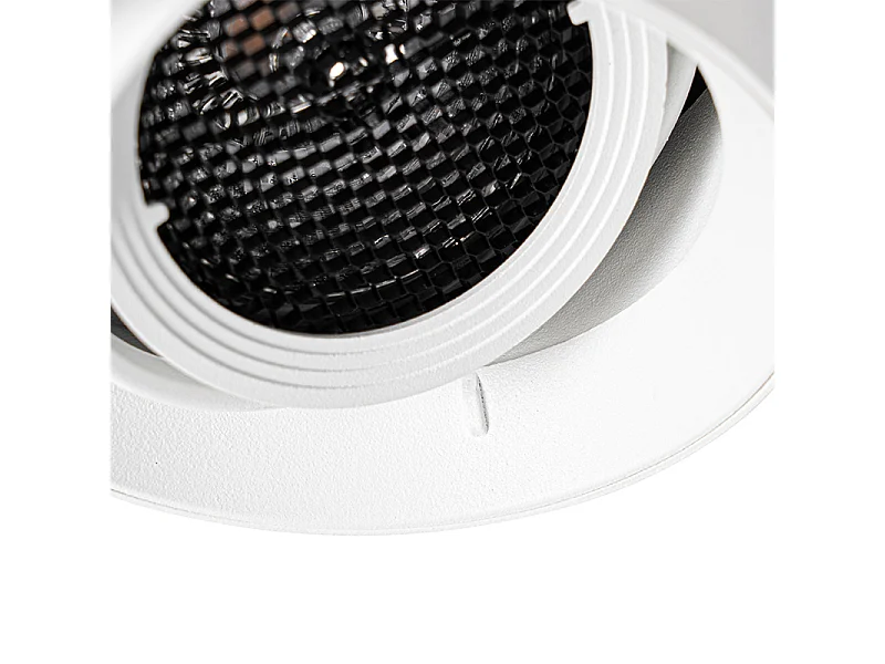 Spot encastré moderne blanc GU10 AR70 rond sans enjoliveur - Oneon Honey