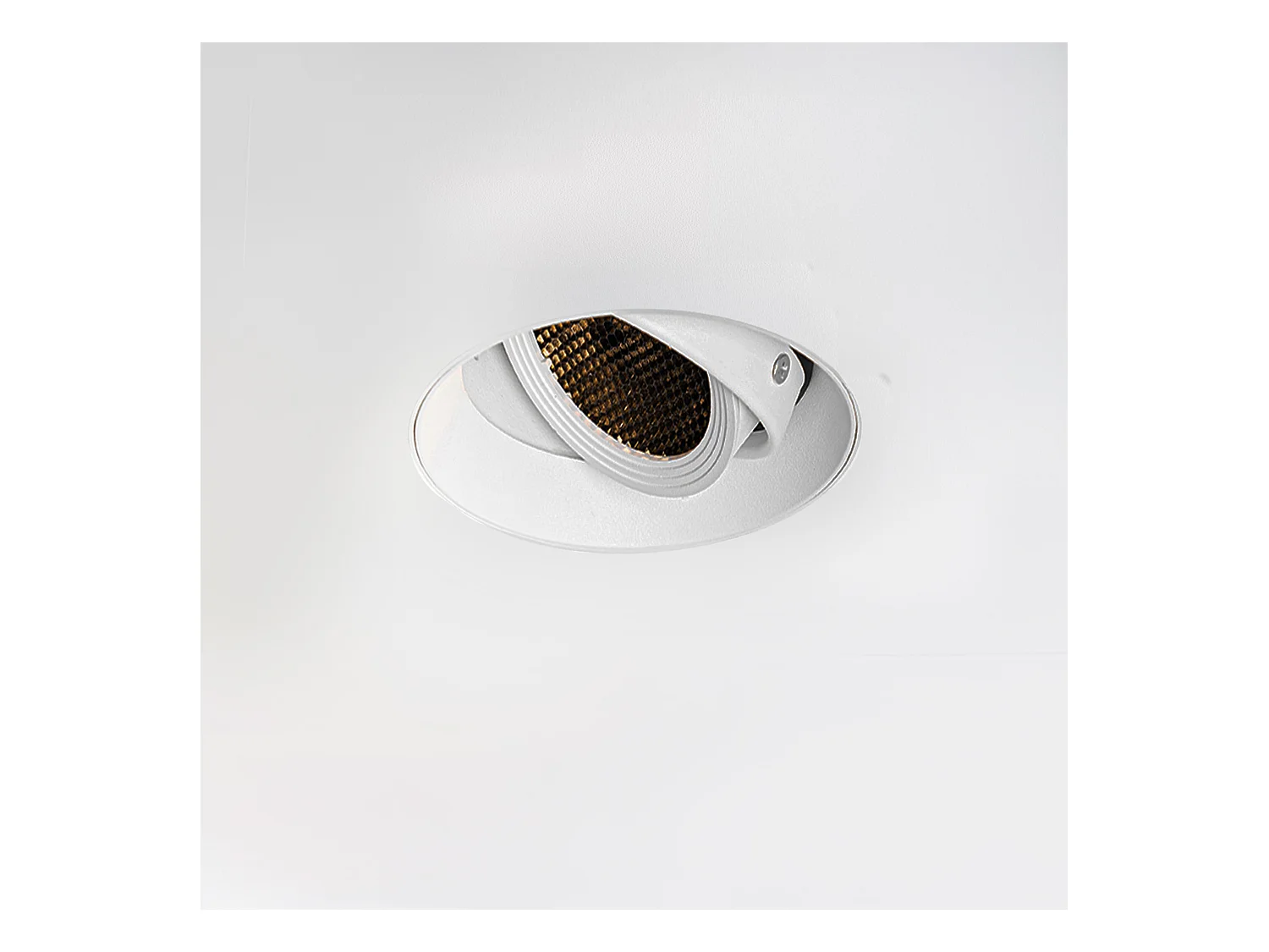 Spot encastré moderne blanc GU10 AR70 rond sans enjoliveur - Oneon Honey