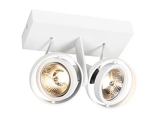 Spot moderne blanc 2 lumières - Master 70