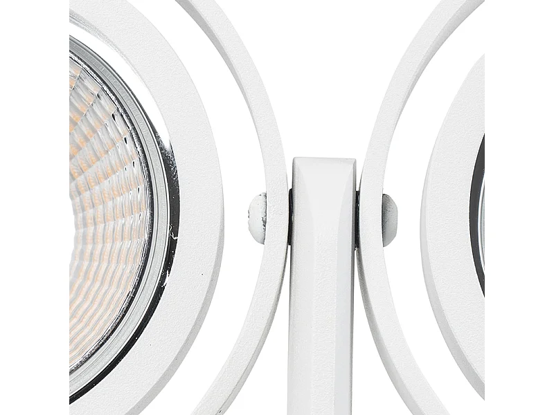 Spot moderne blanc 2 lumières - Master 70