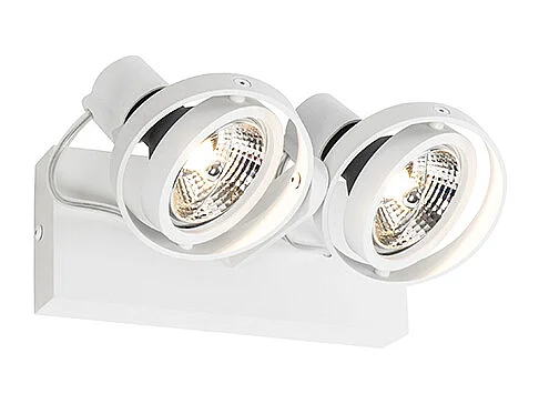 Spot moderne blanc 2 lumières - Master 70
